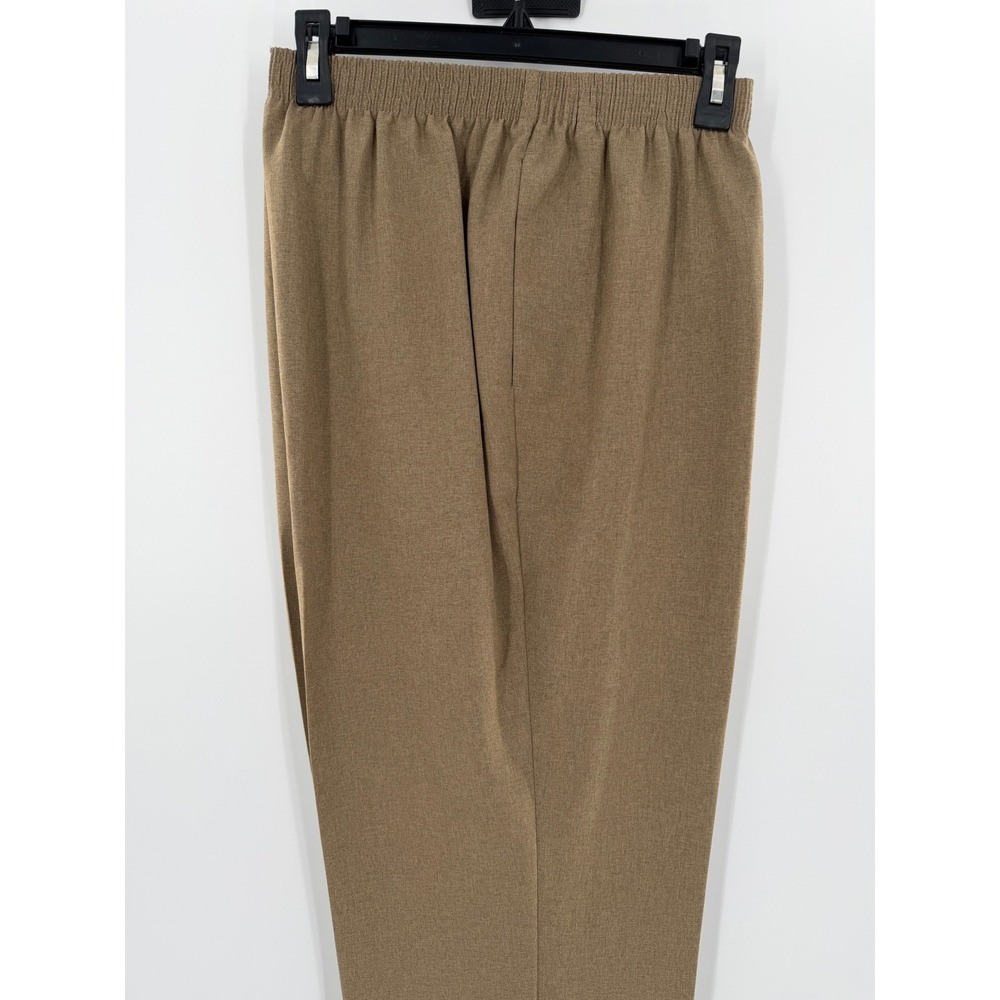 Alison Daley Womens Elastic Waist Straight Leg Pants Tan Brown Size 16 - Picture 5 of 9